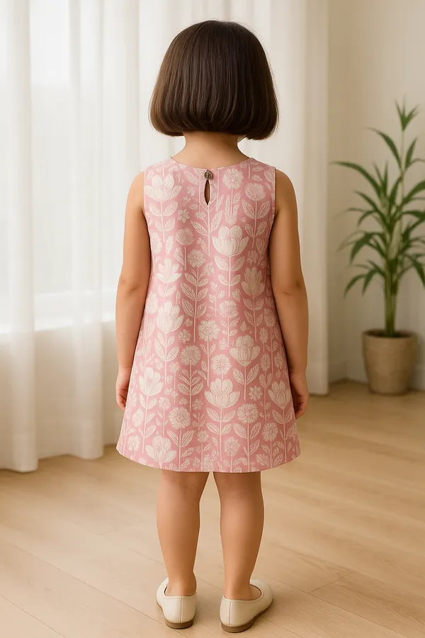 Pink_Posy_A-Line_Dress_Top_For_Girls
