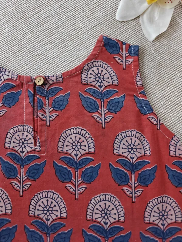 Blooming_Rust_A-Line_Dress-Top_For_Girls