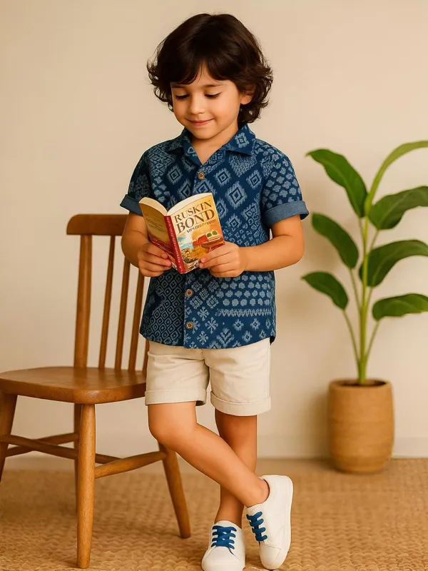 Indigo_Mosaic_Cuban_Collar_Shirt_For_Boys_(Bottoms_not_included)