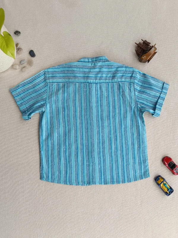 Blue_100%_Cotton_Shirt_For_Boys