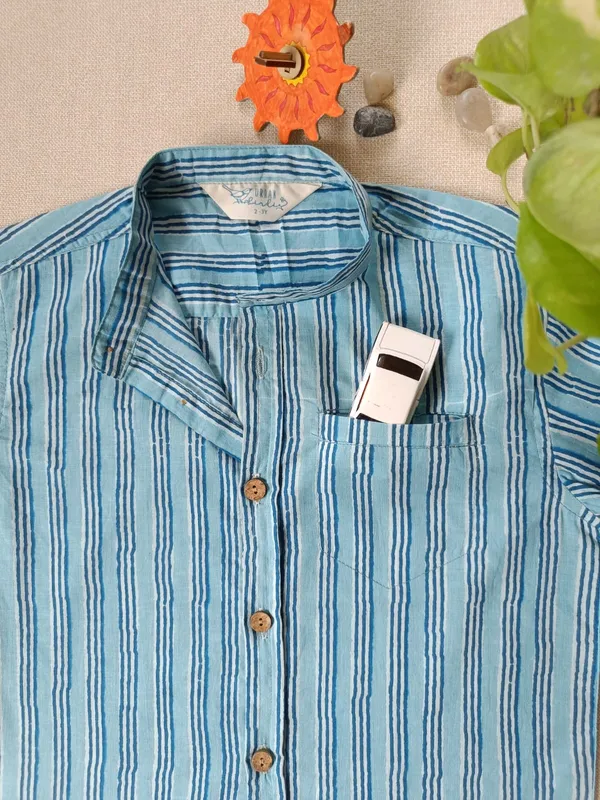 Blue_100%_Cotton_Shirt_For_Boys
