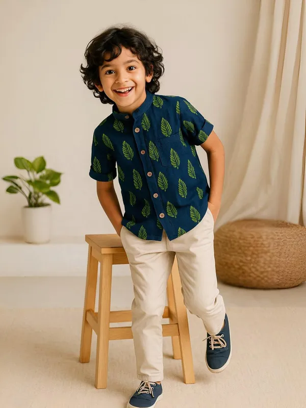 Neem_Dreams_Chinese_Collar_Shirt_For_Boys_(Bottoms_not_included)