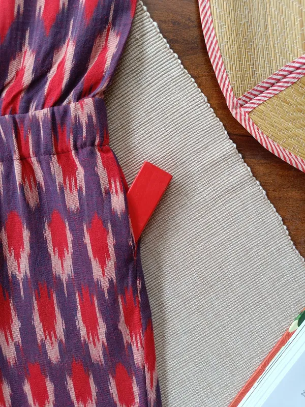 Red_Ikat_Jumpsuit_For_Girls