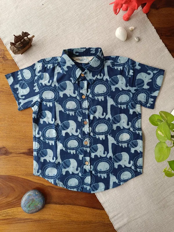 Roar_And_Stomp_Regular_Collar_Shirt_For_Boys_(Bottoms_not_included)