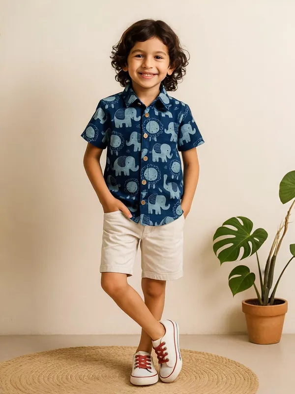Roar_And_Stomp_Regular_Collar_Shirt_For_Boys_(Bottoms_not_included)