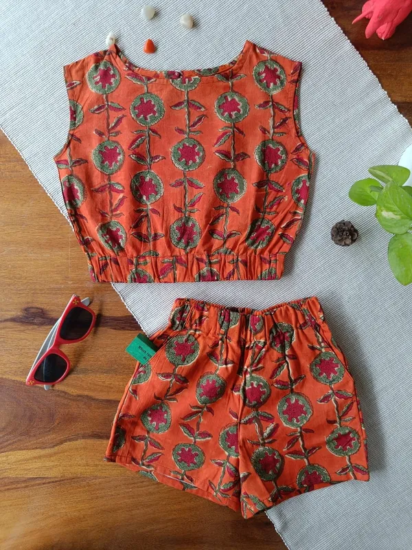 Saffron_Spring_Half_Co-Ord_Set_For_Girls