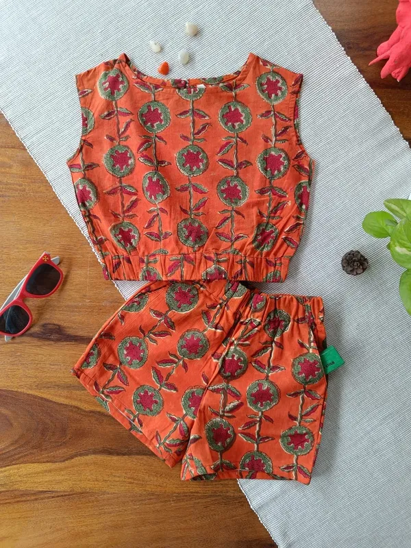 Saffron_Spring_Half_Co-Ord_Set_For_Girls