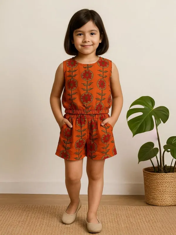 Saffron_Spring_Half_Co-Ord_Set_For_Girls