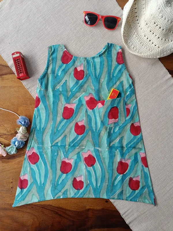 Tulip_Trails_A-Line_Dress-Top_For_Girls