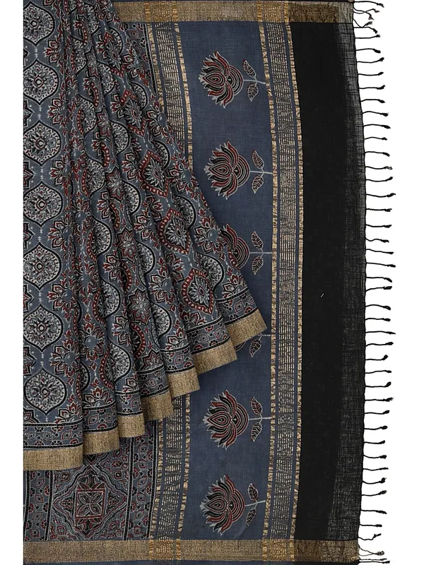 Lotus_Noir_Khadi_Premium_Saree_