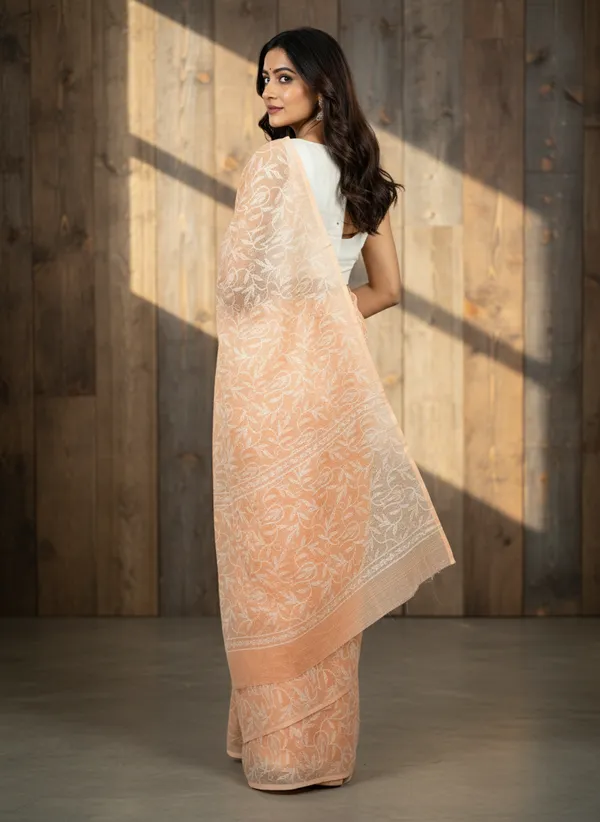 Peach_Whisper_Mull_Cotton_Premium_Saree
