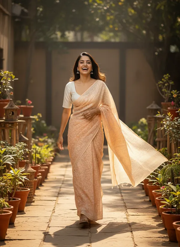 Peach_Whisper_Mull_Cotton_Premium_Saree