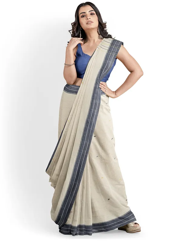 Ivory_Starlit_Grace_Kala_Cotton_Saree_For_Women