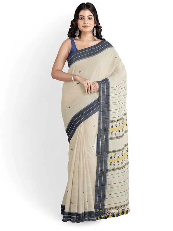 Ivory_Starlit_Grace_Kala_Cotton_Saree_For_Women