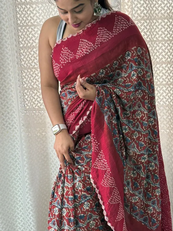 Ethereal_Sindh_–_Chanderi_Ajrakh_Bandhini_Saree