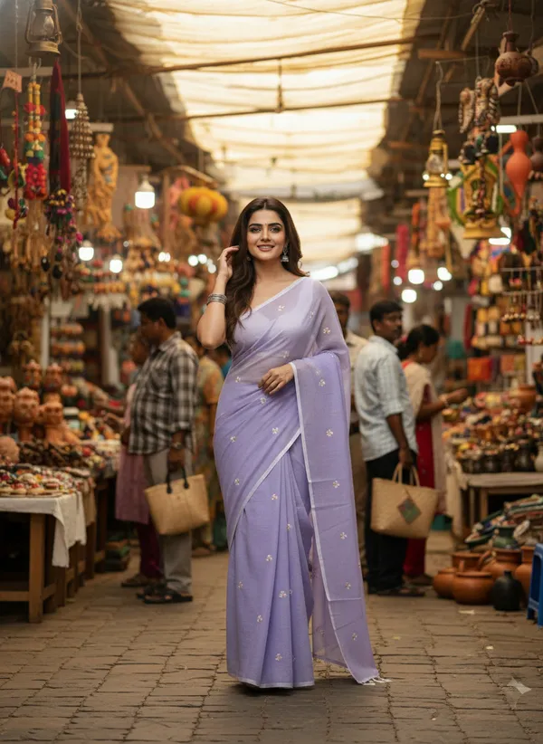 Lavender_Mull_Cotton_Saree_For_Women