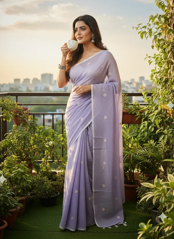 Lavender_Mull_Cotton_Saree_For_Women