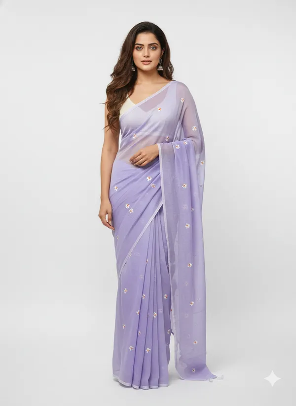 Lavender_Mull_Cotton_Saree_For_Women