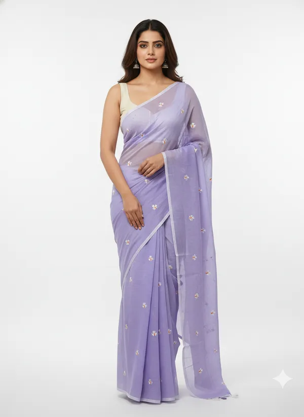 Lavender_Mull_Cotton_Saree_For_Women