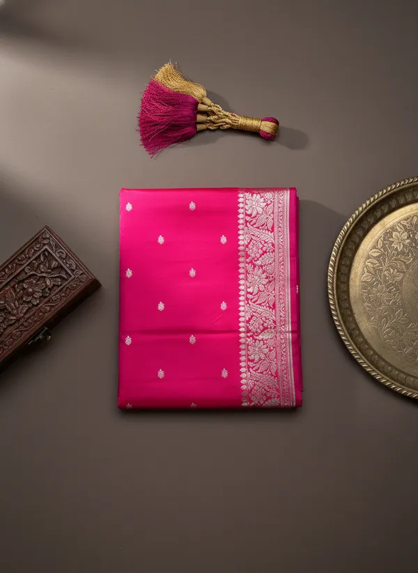Kashi_Gulnaar_Rani_Pink_Mashru_Banarasi_Silk_Saree