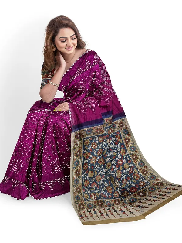 Deep_Burgundy_Raga_Of_The_Loom_Mugha_Tussar_Saree_For_Women