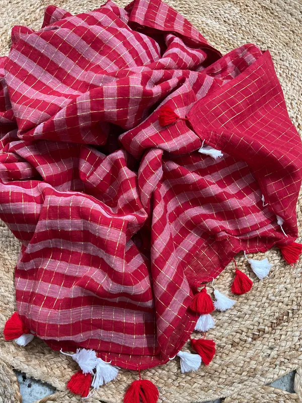 Ruby_Red_Mull_Cotton_Premium_Saree_