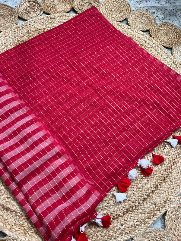 Ruby_Red_Mull_Cotton_Premium_Saree_