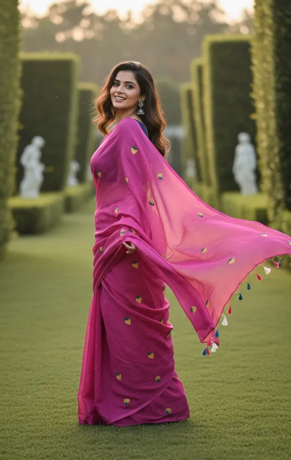 Rani_Pink_Gulabi_Hawa_Handloom_Mull_Cotton_Saree_For_Women