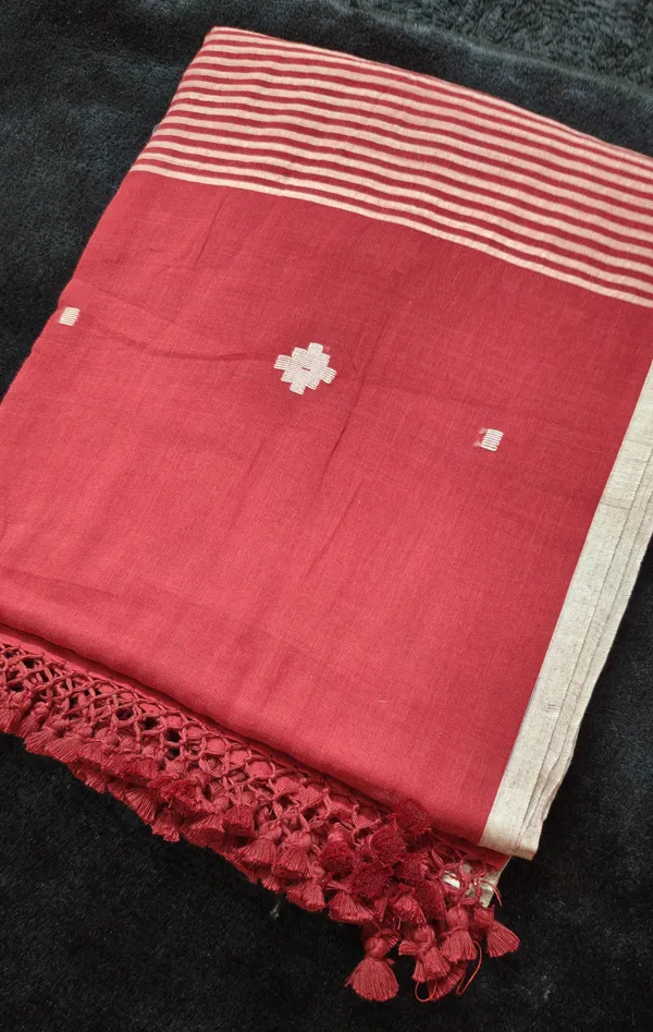 Laal_Rekha_Pure_Handwoven_Cotton_Saree