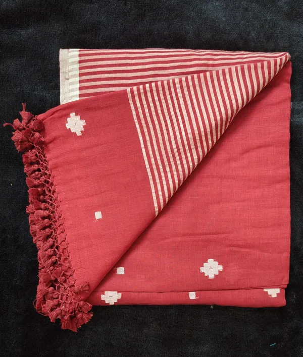 Laal_Rekha_Pure_Handwoven_Cotton_Saree