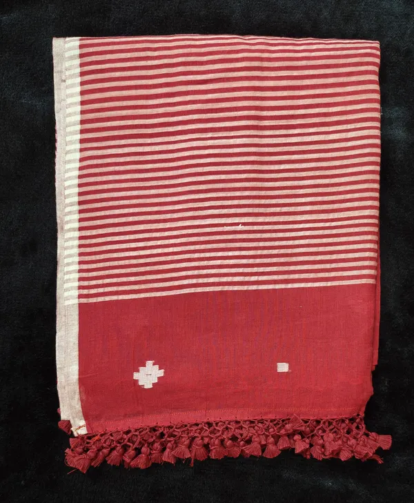 Laal_Rekha_Pure_Handwoven_Cotton_Saree