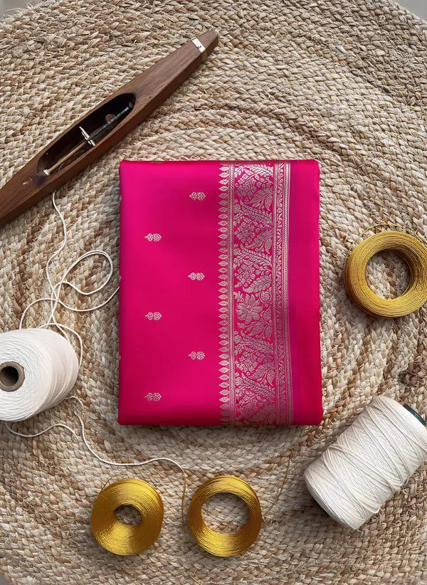 Kashi_Gulnaar_Rani_Pink_Mashru_Banarasi_Silk_Saree