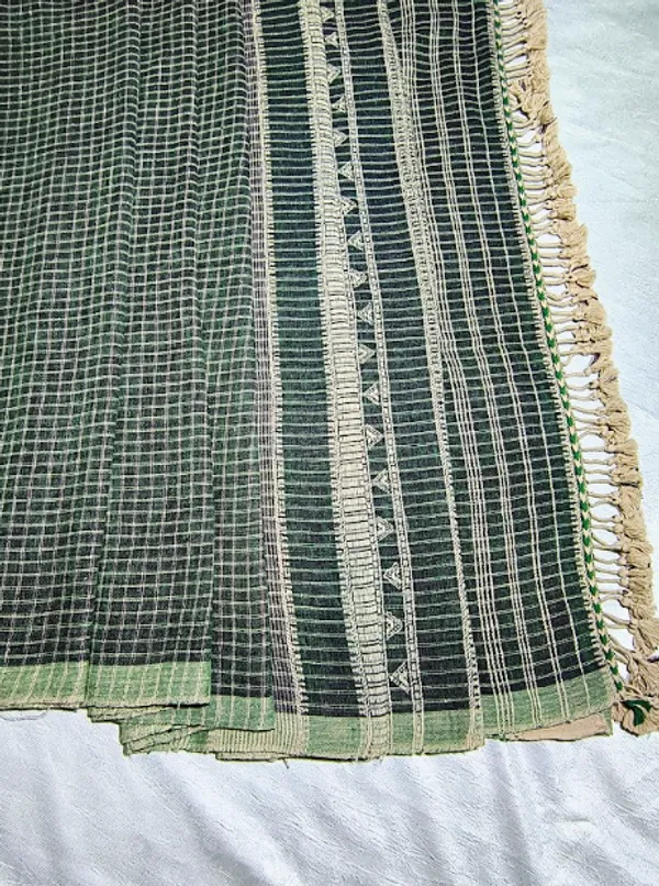 Olive_Green_Rustic_Rhythm_Kala_Cotton_Saree_For_Women