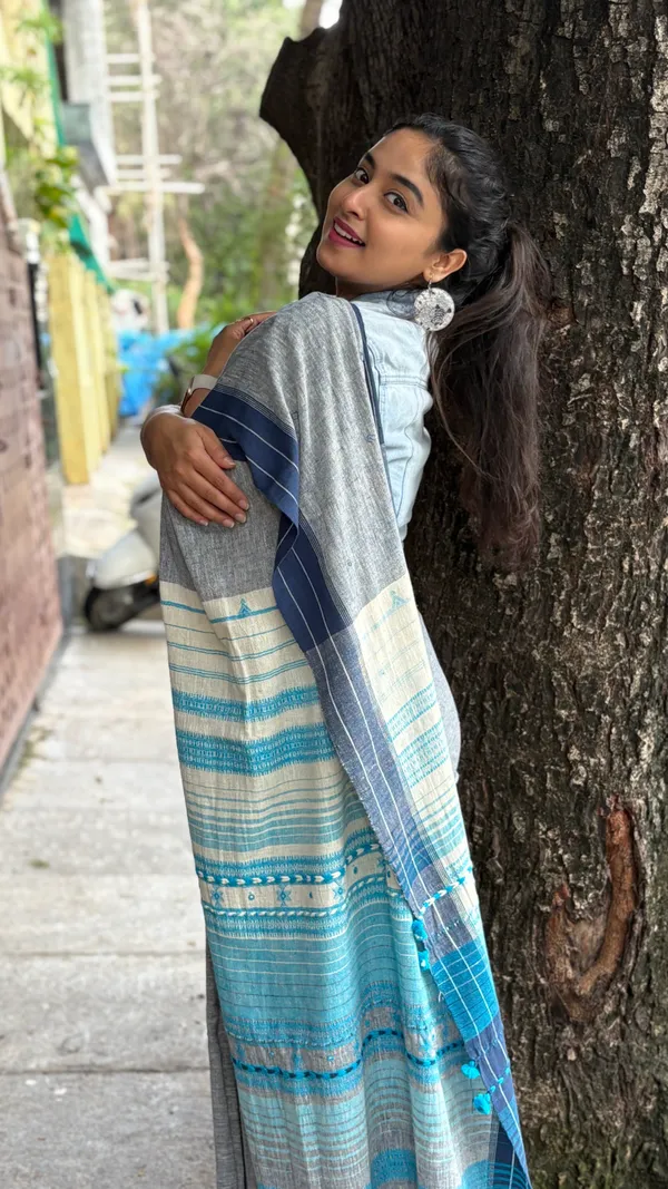Grey_Azure_Dusk_Kala_Cotton_Premium_Saree