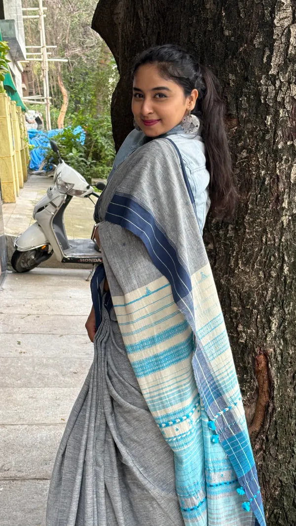 Grey_Azure_Dusk_Kala_Cotton_Premium_Saree