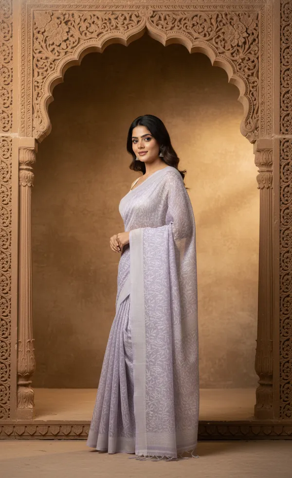 Lilac_Bloom__Cotton_Premium_Saree_For_Women