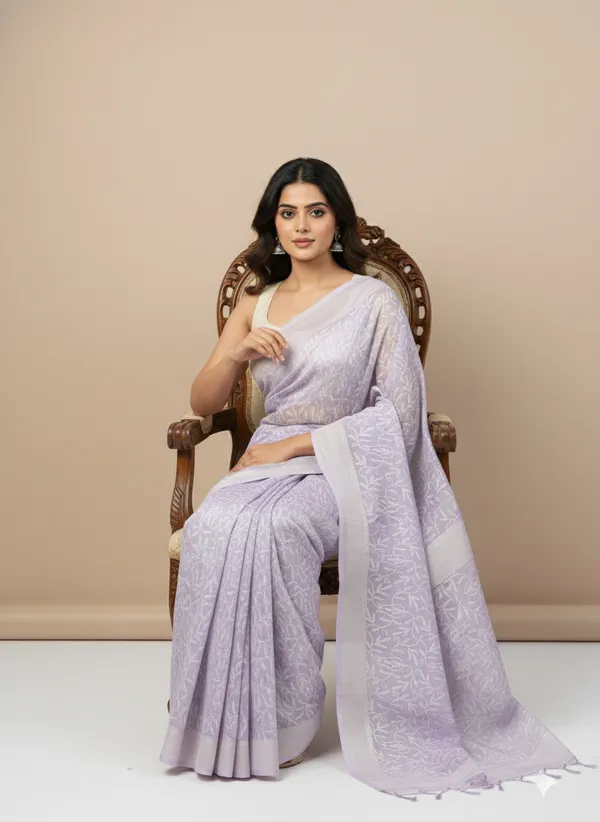 Lilac_Bloom__Cotton_Premium_Saree_For_Women