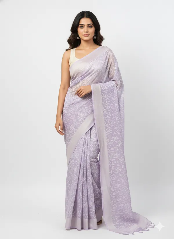 Lilac_Bloom__Cotton_Premium_Saree_For_Women