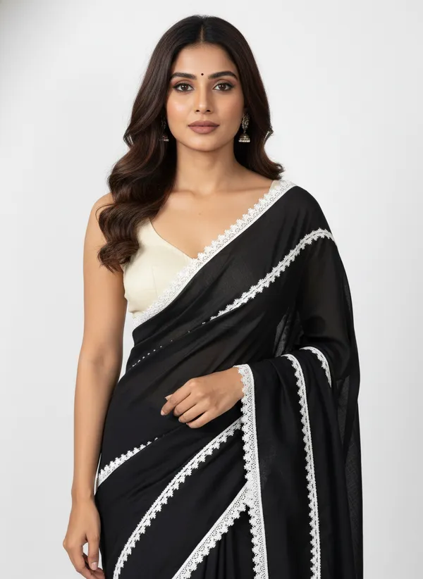 Midnight_Lace_Mull_Cotton_Premium_Saree