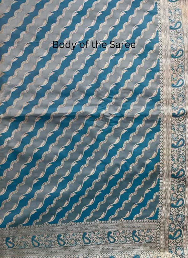 Azure_Blue_Mashru_Banarasi_Silk