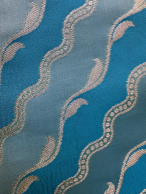 Azure_Blue_Mashru_Banarasi_Silk