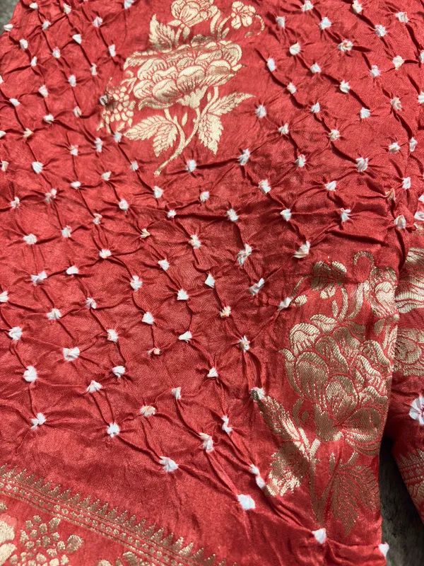 Raktima_Gulnaar_Pure_Dola_Banaras_Silk_with_Hand_tie_and_dye_Bandhani