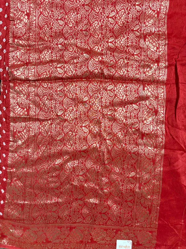 Raktima_Gulnaar_Pure_Dola_Banaras_Silk_with_Hand_tie_and_dye_Bandhani