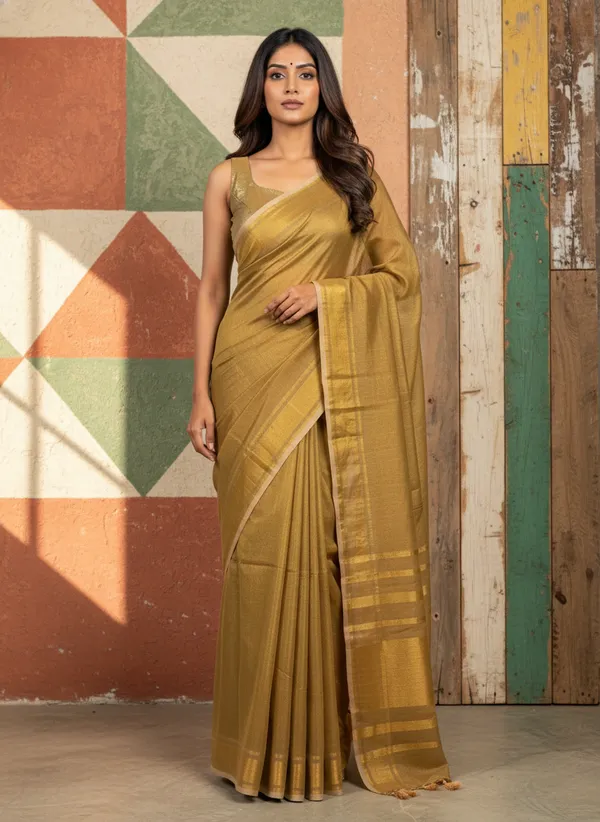 Golden_Duskitle_Tissue_Silk_Premium_Saree