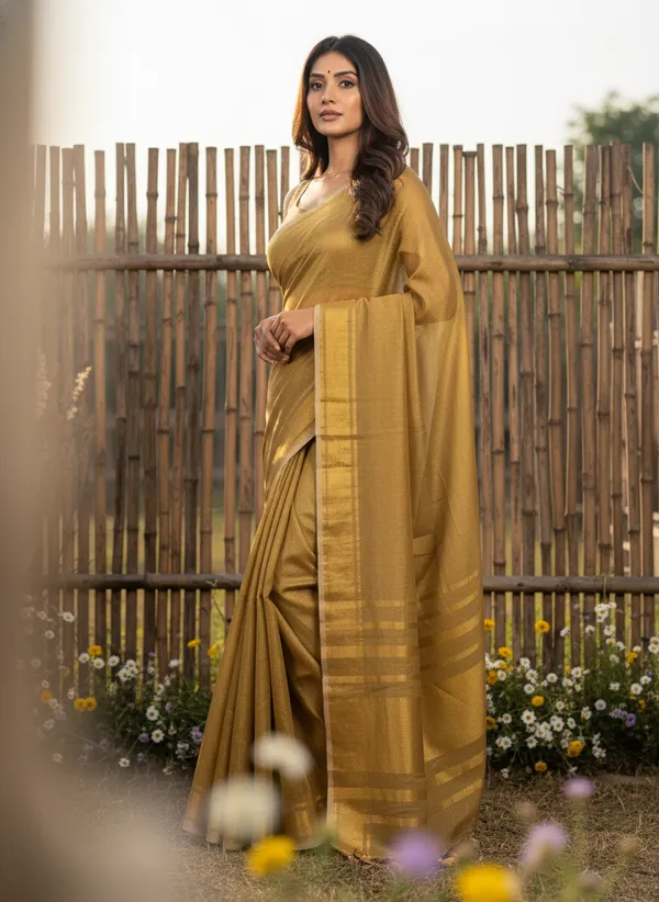 Golden_Duskitle_Tissue_Silk_Premium_Saree