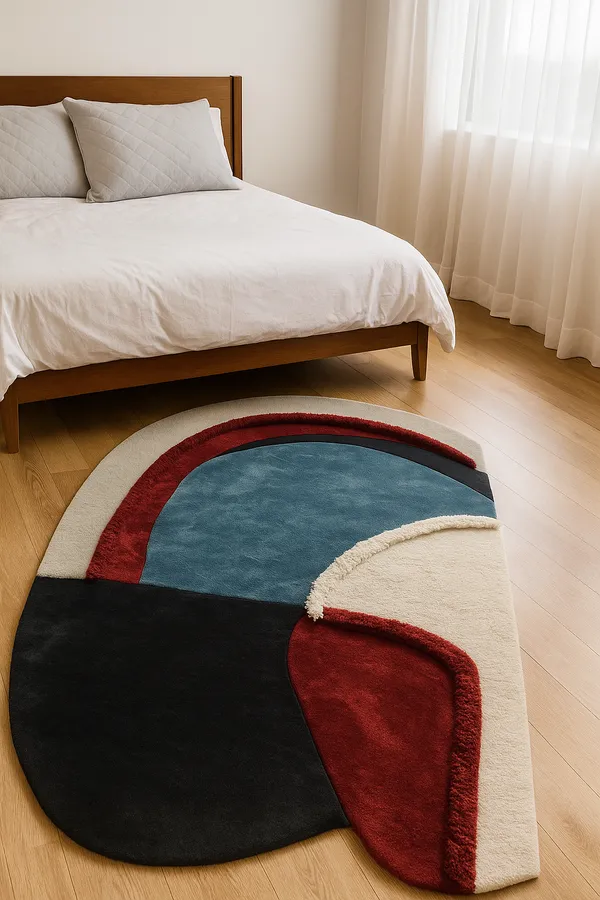 Multicolour_Premium_Textu_Abstract_Modern_Handmade_Wool_Rug_For_Home_Decor