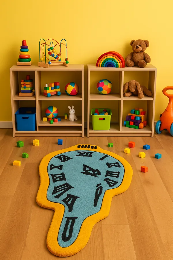 Yellow_Premium_Clock_Design_Rug_For_Home_Decor