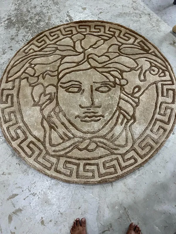 Beige_And_Brown_Premium_Textu_Luxury_Medusa_Round_Hand_Tufted_Rug_For_Home_Decor