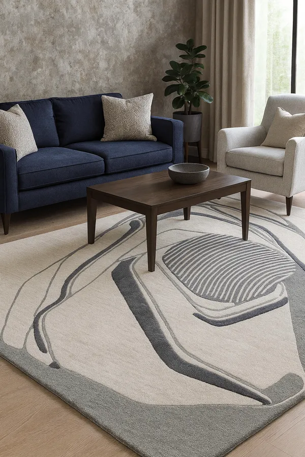 Light_Grey_Minimal_Abstract_Hand_Tufted_Rug_For_Home_Decor