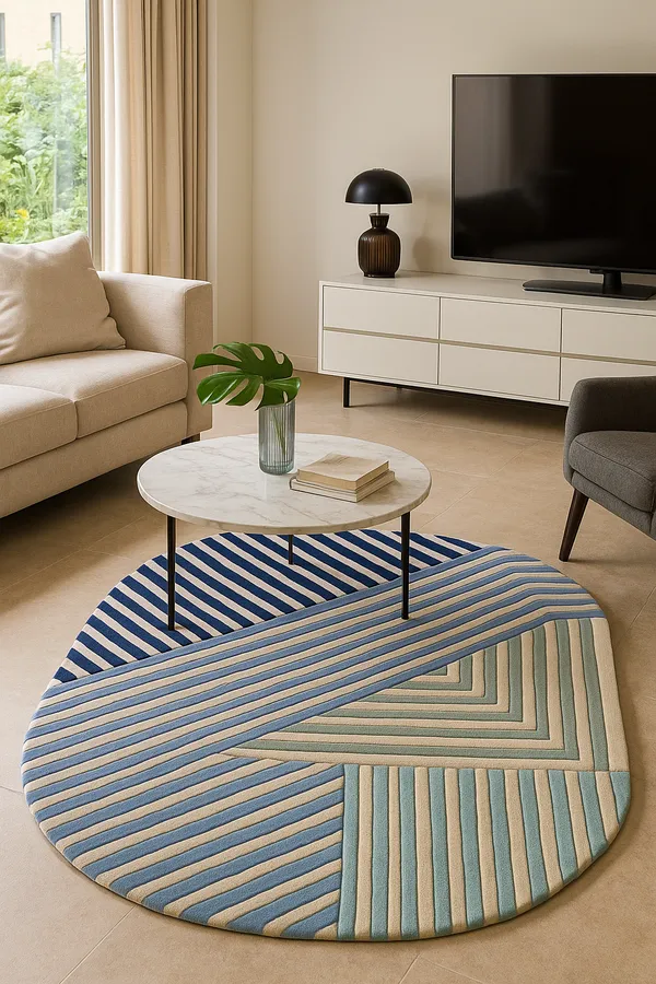Blue_And_Cream_Premium_Textu_Modern_Geometric_Wool_Rug_For_Home_Decor